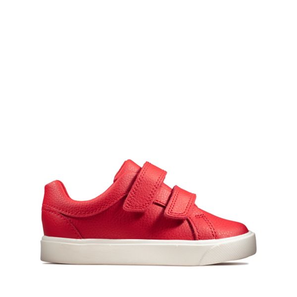 Clarks Girls City Oasis Lo Toddler Casual Shoes Red | CA-419623